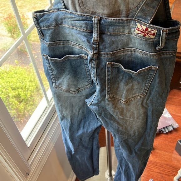 Machine Jean embroidered overalls size small 27 - Picture 5 of 9